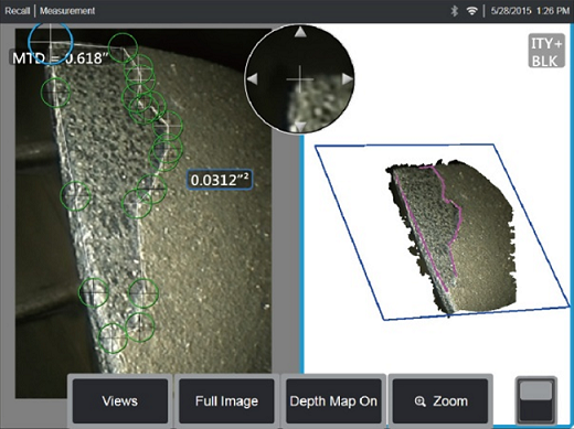 工业内窥镜测量尺寸示意图