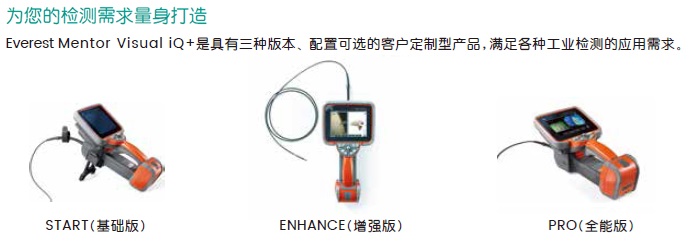 韦林工业内窥镜MViQ+的三种版本
