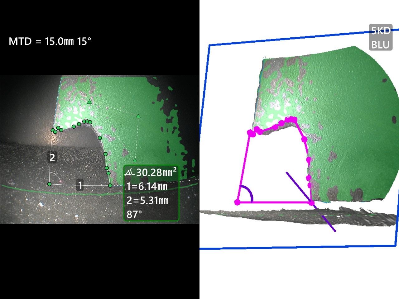 韦林Everest MViQ+工业视频内窥镜精准测量效果图